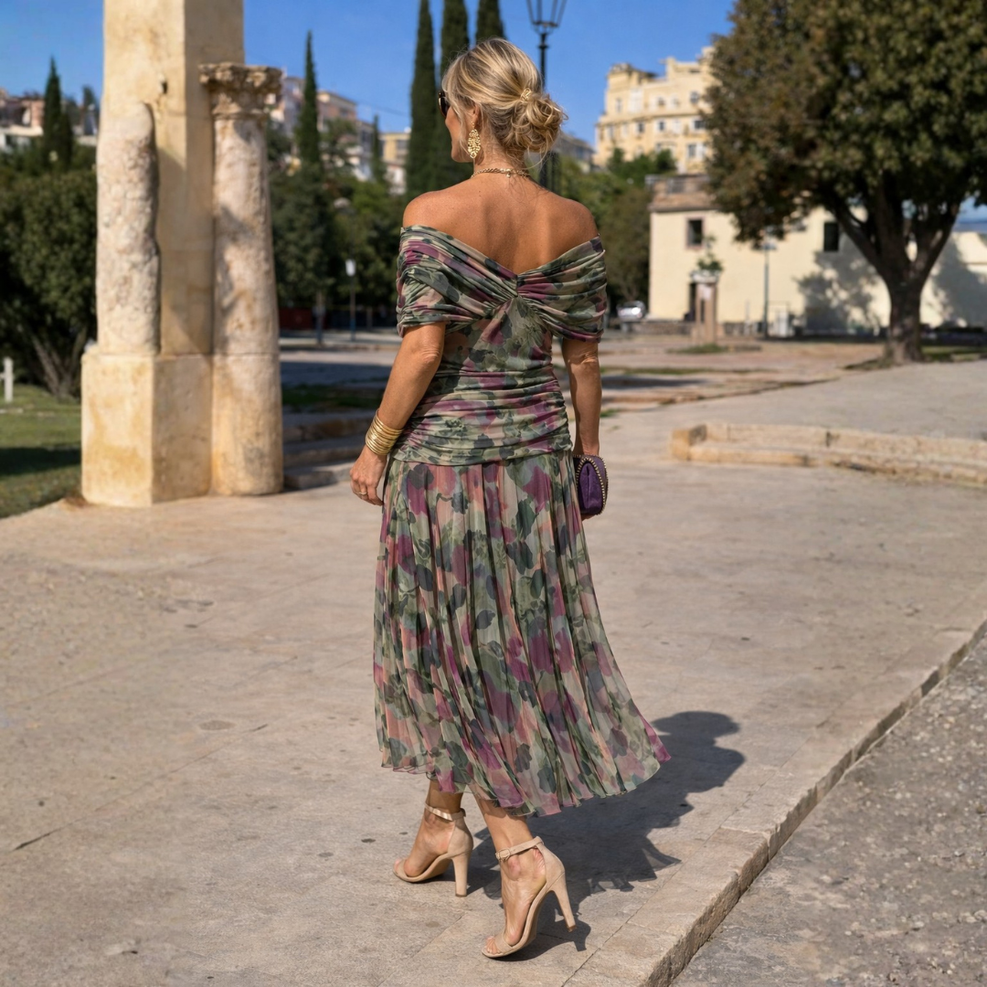 Eva™ | Off‑Shoulder Elegance Maxi Dress