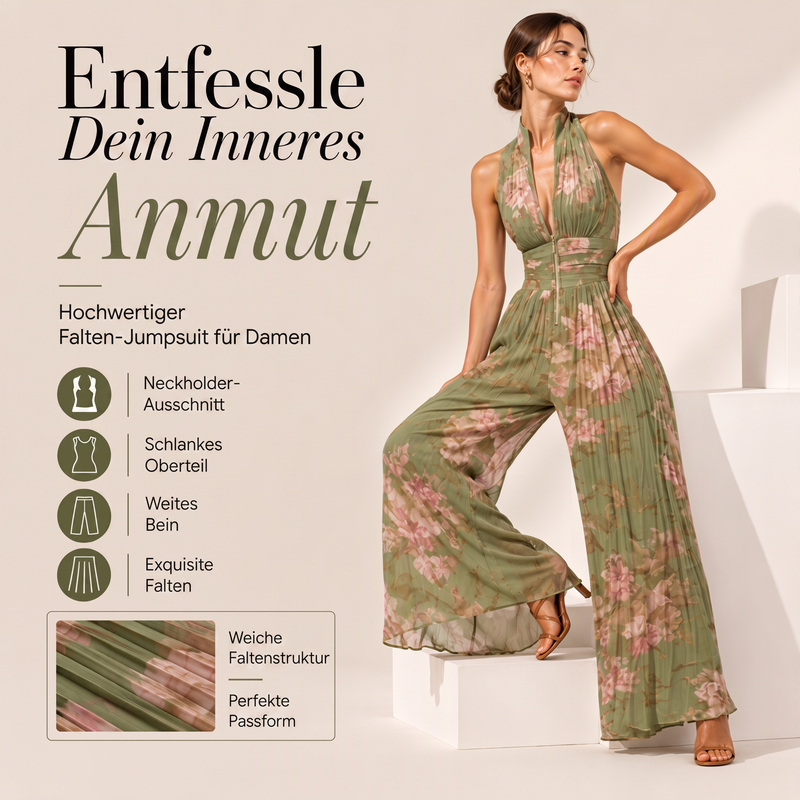 LunaFlow™ Weitbeiniger Plissee‑Einteiler