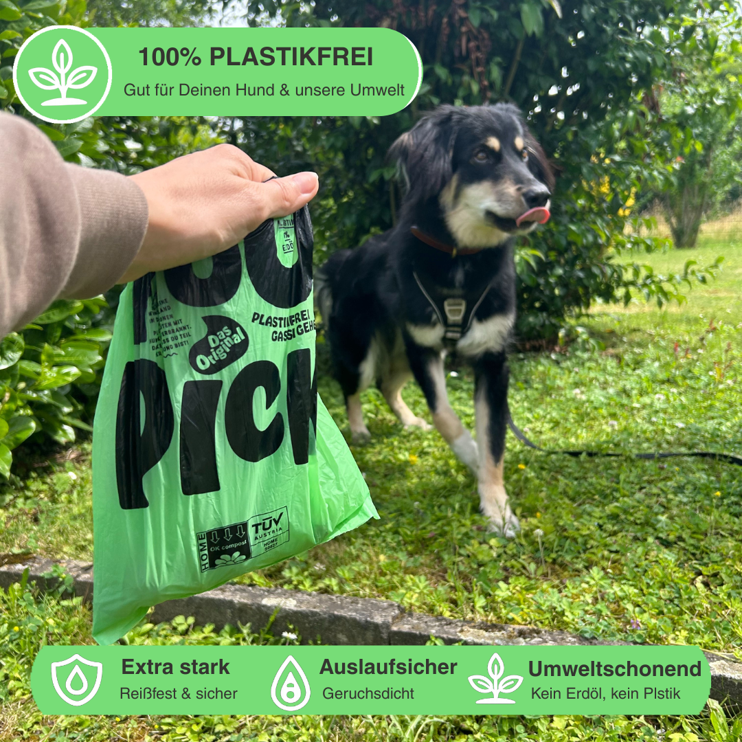 Umweltfreundliche Hundekotbeutel – 100% Maisstärke, extra reißfest