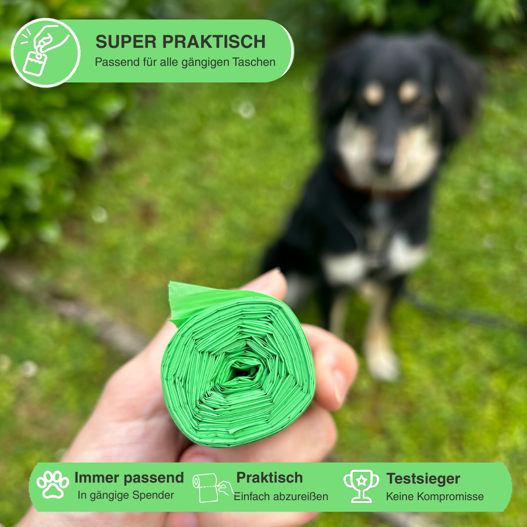 Umweltfreundliche Hundekotbeutel – 100% Maisstärke, extra reißfest