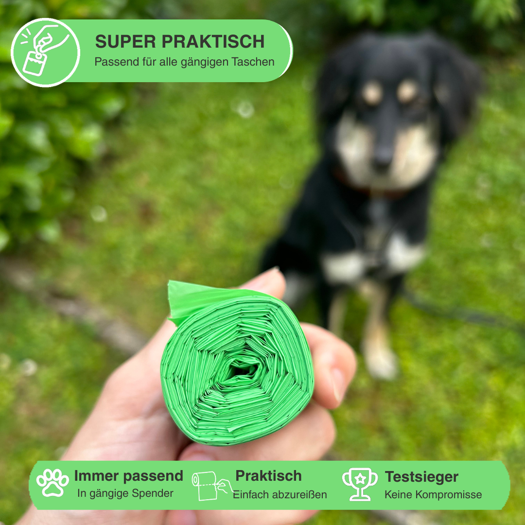 Umweltfreundliche Hundekotbeutel – 100% Maisstärke, extra reißfest
