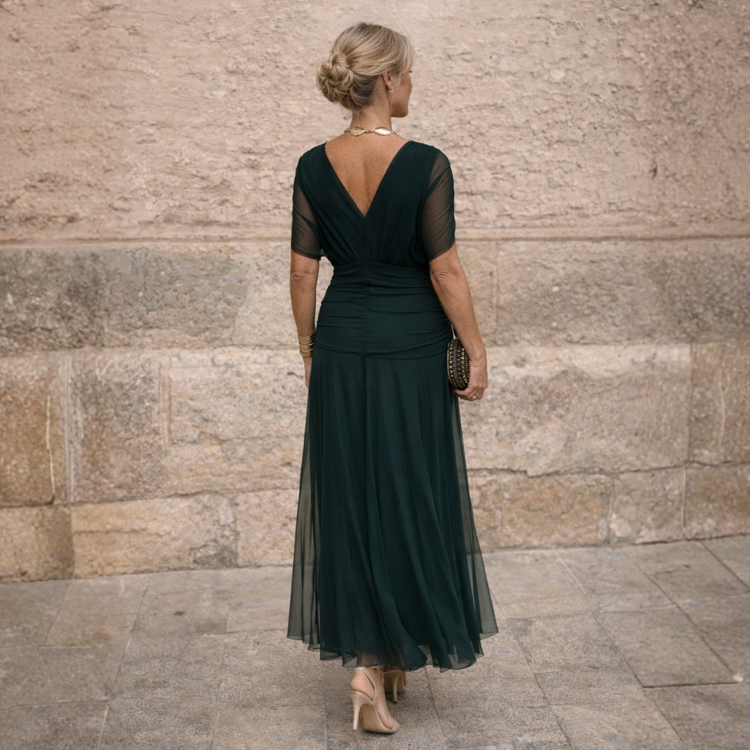 Eva™ | Off‑Shoulder Elegance Maxi Dress