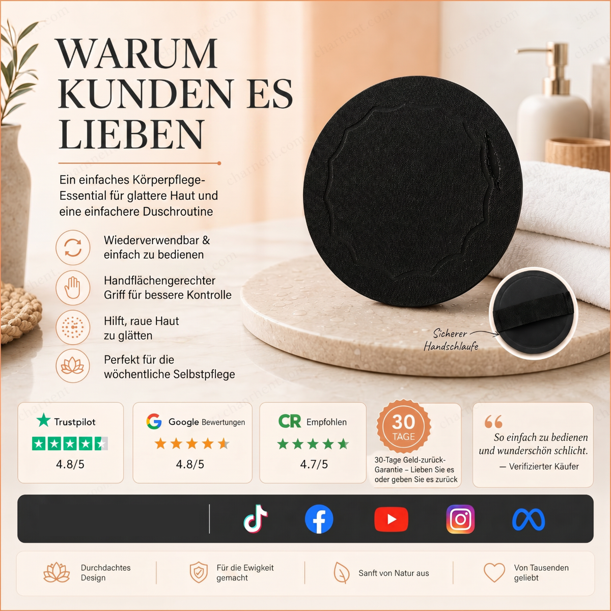 Wiederverwendbare Peeling‑Pads™