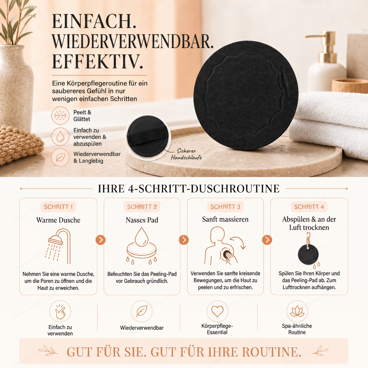 Wiederverwendbare Peeling‑Pads™