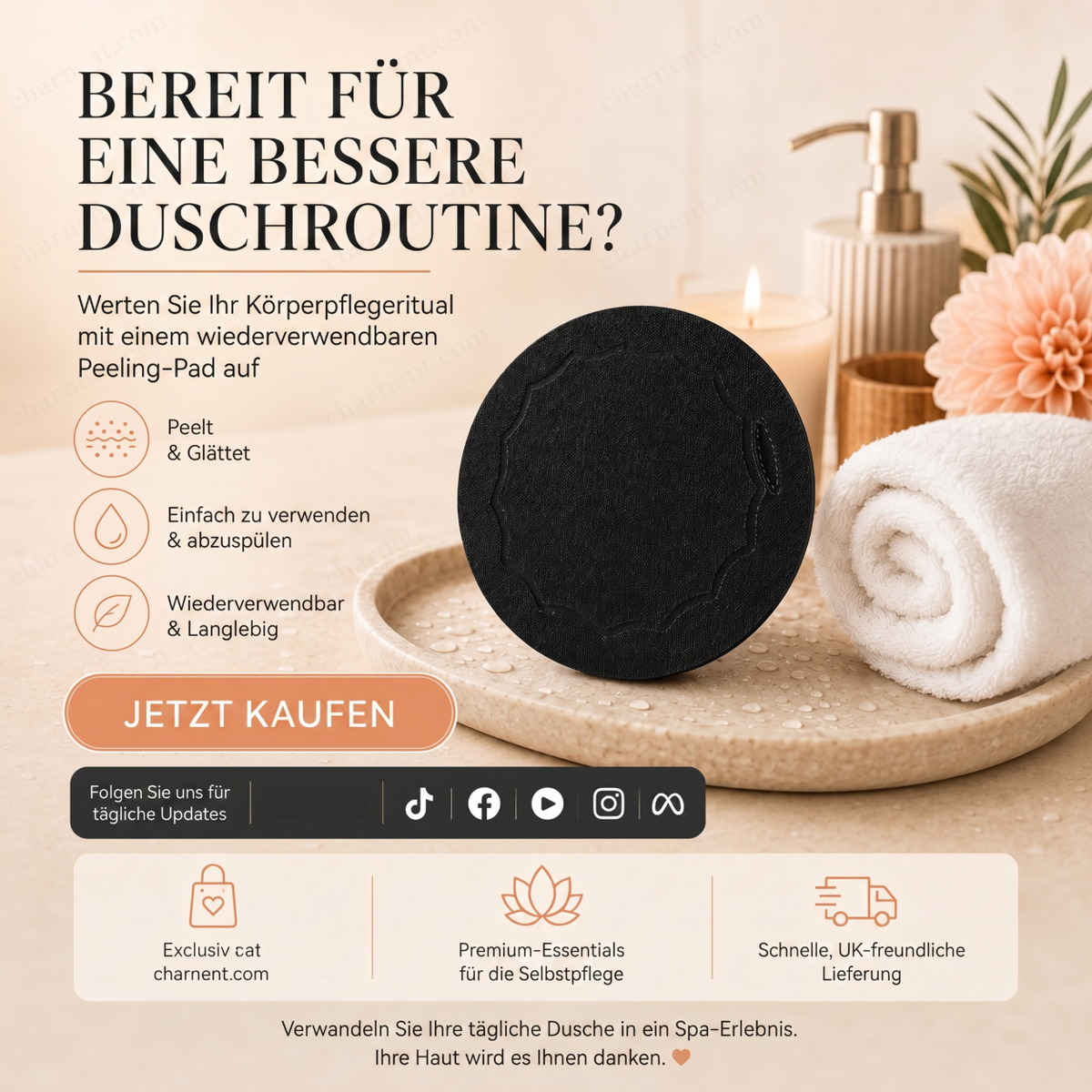 Wiederverwendbare Peeling‑Pads™