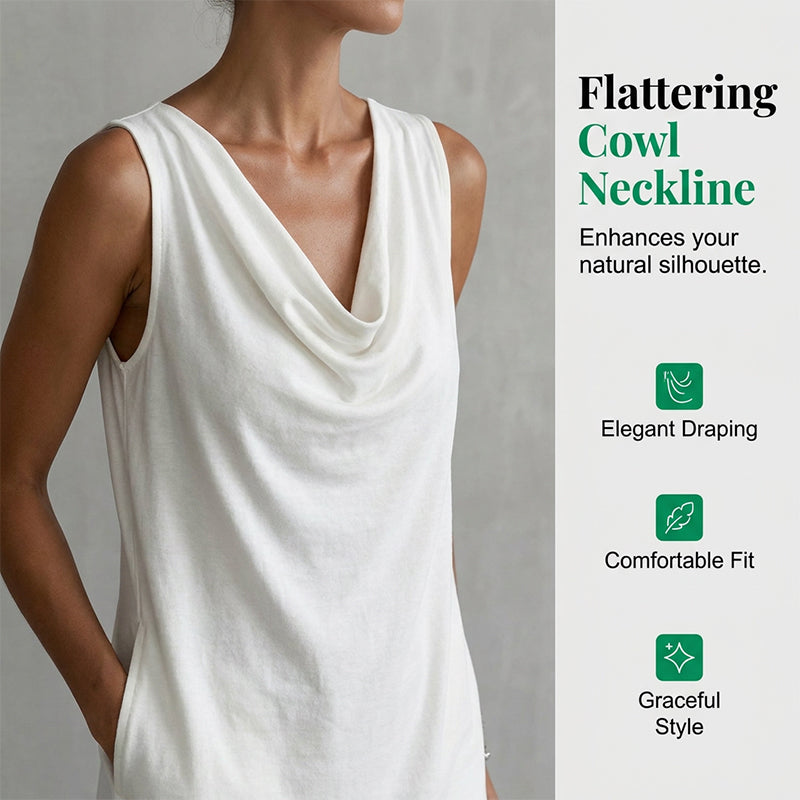 Marena™ | Soft‑Drape Cowl Maxi Dress