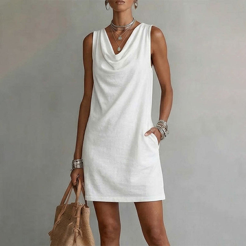 Marena™ | Soft‑Drape Cowl Maxi Dress