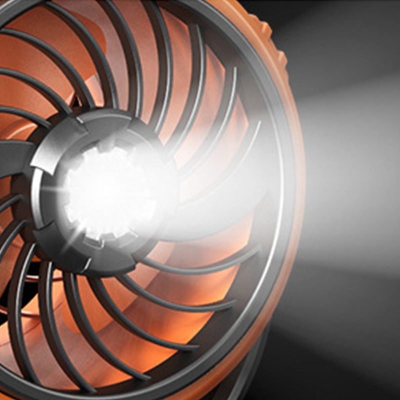 100‑Stufen Camping‑Ventilator – Turbo‑Power, LED‑Licht & XXL‑Akku für überall!