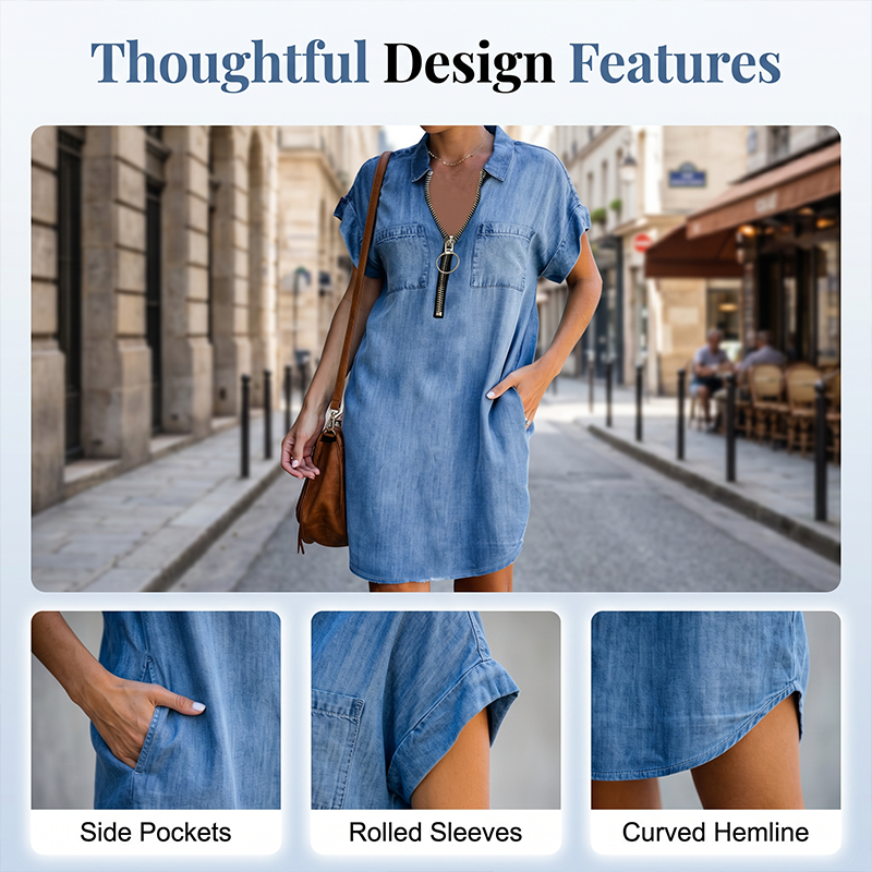 Denim Ease™ – Das lässige Jeanskleid für jeden Tag