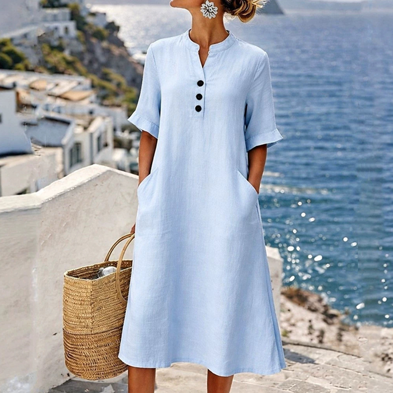 Casual Knopfkleid™ – Leicht, luftig & super feminin