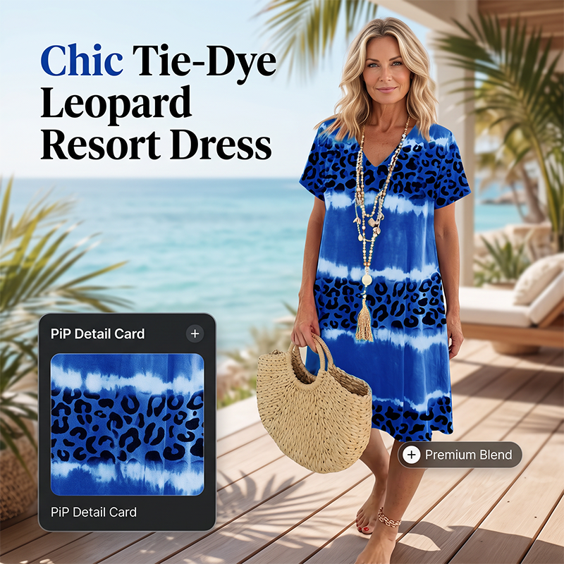 Leopard Tie‑Dye Kleid™ – Lässige Sommer‑Eleganz
