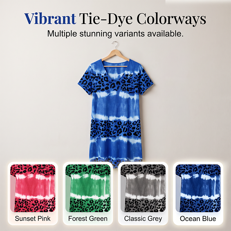 Leopard Tie‑Dye Kleid™ – Lässige Sommer‑Eleganz