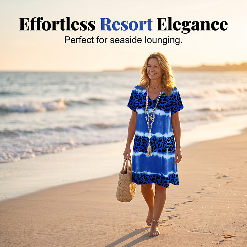 Leopard Tie‑Dye Kleid™ – Lässige Sommer‑Eleganz