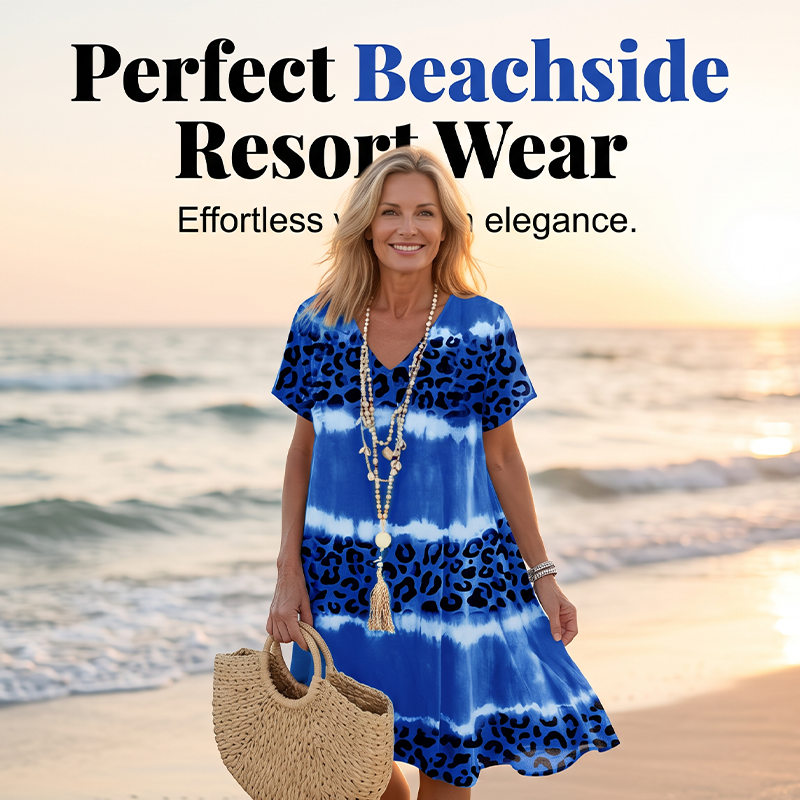 Leopard Tie‑Dye Kleid™ – Lässige Sommer‑Eleganz