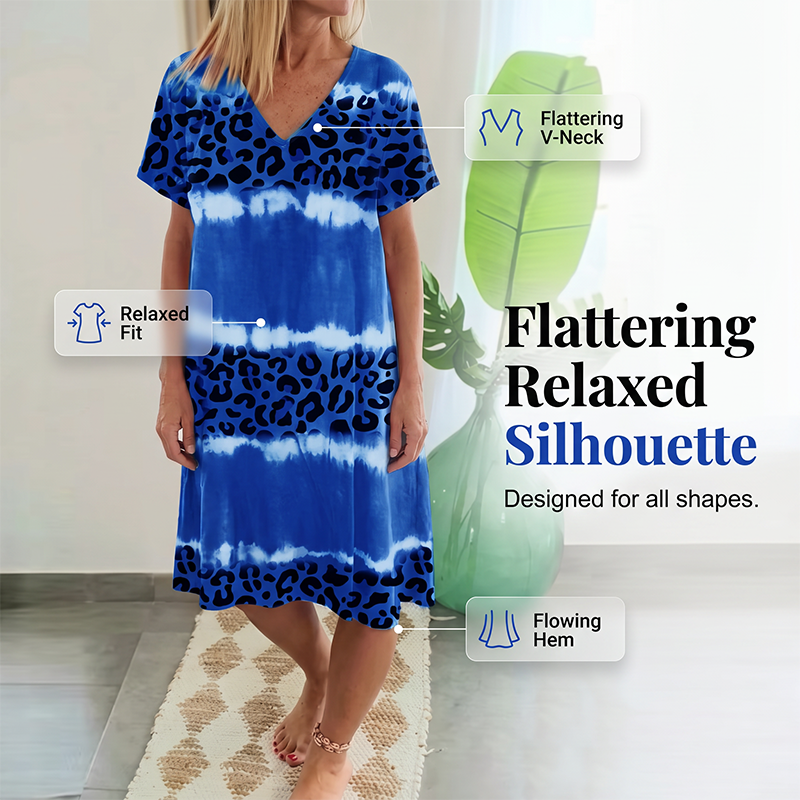 Leopard Tie‑Dye Kleid™ – Lässige Sommer‑Eleganz